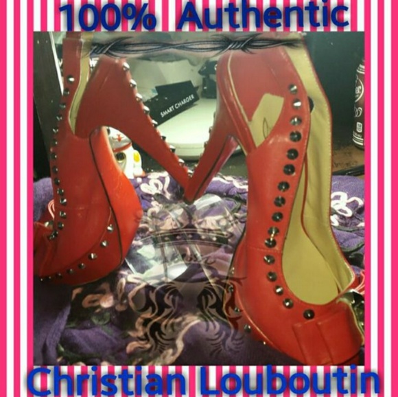 LadyClou Shoes - Christian Loubuiton Spiked peep toe stilletos